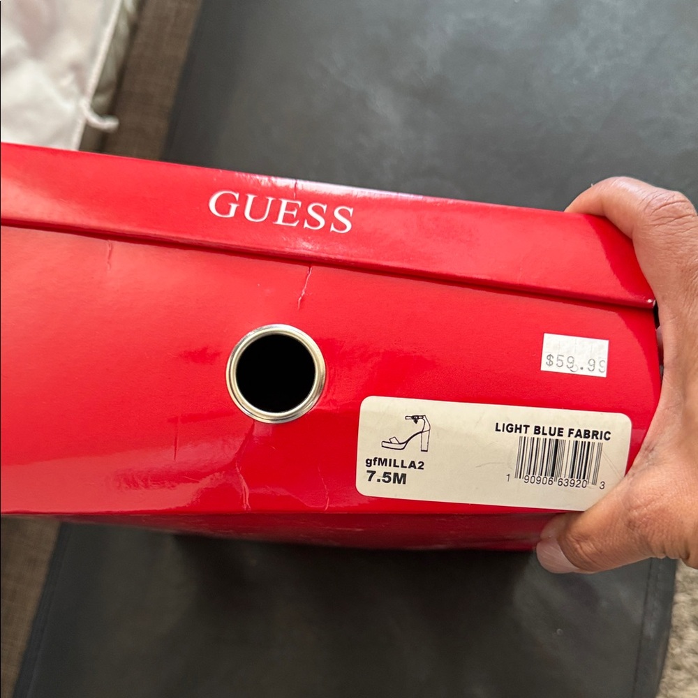 Guess Light Blue Fabric heels